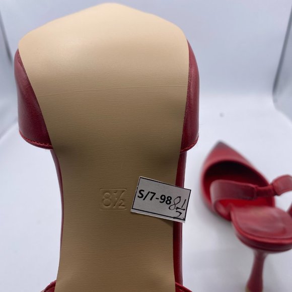 A FOWT red pointy to slingback stilettos heels pumps shoes - Picture 12 of 13